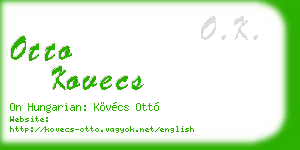 otto kovecs business card