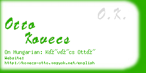 otto kovecs business card